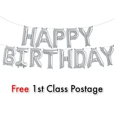 Happy Birthday Balloons cheers wine glass Foil Balon Party Decor Banner Baloon