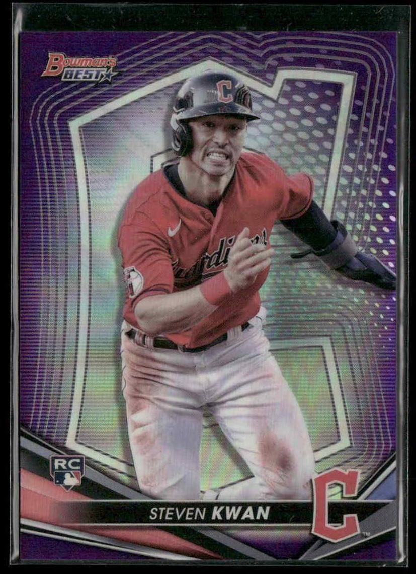 2022 Bowman's Best #35 Steven Kwan Purple Refractor #/250