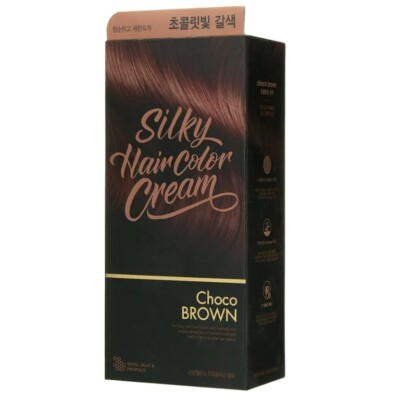 THE FACE SHOP Stylist Silky Hair Color Cream #Choco Brown Self Hair Dye K-Beauty