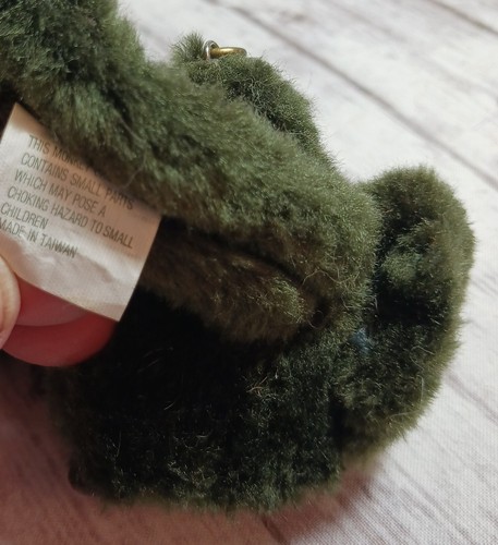 Llavero de Colección Kipling Monkey SVEN Piel Verde Oscuro Cara Marrón Chupador de Pulgar Taiwán 2" - Imagen 8 de 8