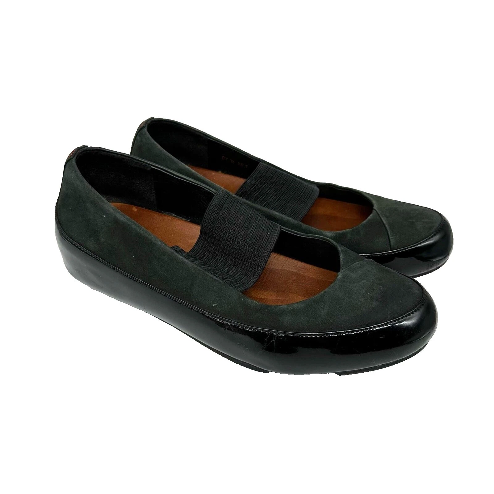 FitFlop Black Leather Comfort Shoes for Women