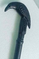 Antique Black Brass Crow Head Handle Stainless Steel Tactical Walking Stick Cane