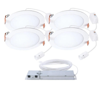 HALO QuickLink 6'' 900 Lumens Canless LED Recessed Downlight Trim (4-PK)-Used