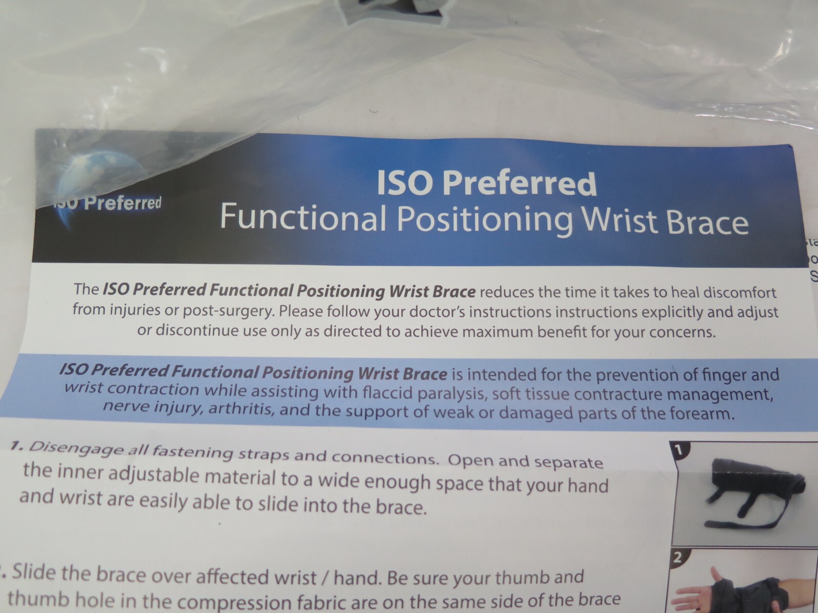ISO Preferred Functional Positional Wrist Brace - WR302 - Lot of 2 - New - b5