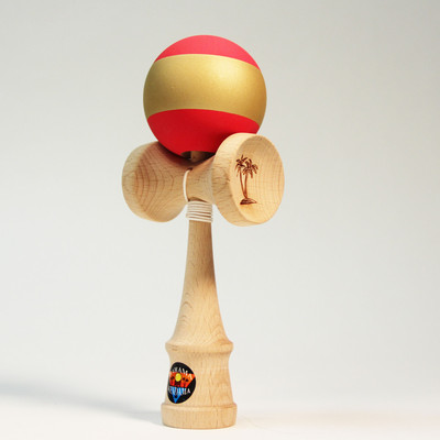 Bahama Kendama Belted Kendama - Rubberized Paint - Red Gold