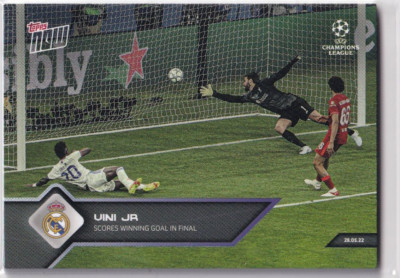 Topps Now 2021 Champions League #160 Vini Jr Scores Winning Goal in CL Final