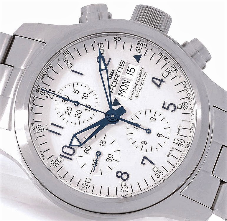FORTIS 42MM B-42 FLIEGER CHRONO SEE-THRU BACK VALJOUX 7750