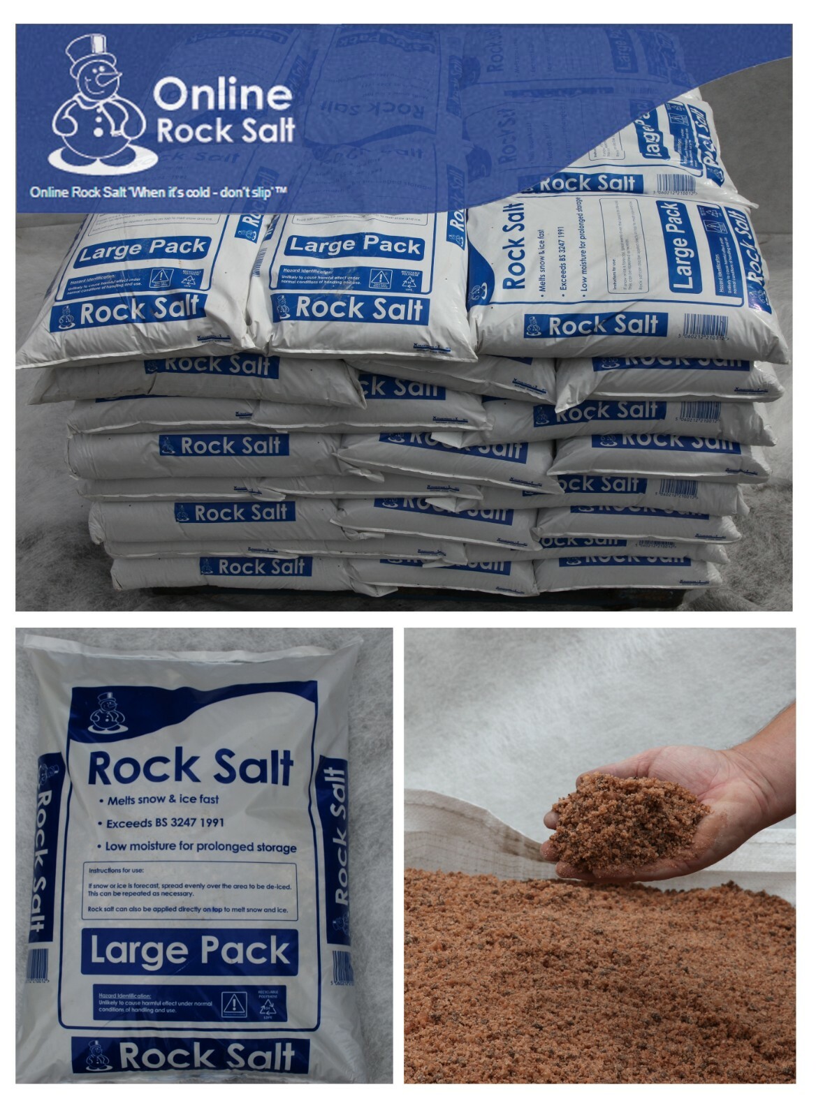 ROCK SALT LARGE PACKS 40x25kg BAGS DE ICING SALT / GRIT eBay