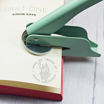 Personalised Book Embosser Library Stamp Gift for Book Lover Teacher Student