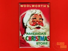 Woolworths Christmas store vintage look sign art 2x3" fridge/locker magnet