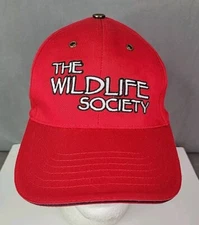 The Wildlife Society hat red strapback cap