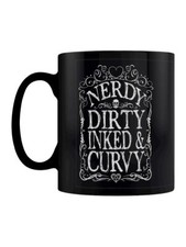 Nerdy Dirty Inked & Curvy Schwarz Tasse