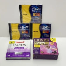 CD-R CD-RW 650mb CD Rewritable~Multi Speed 4x-12x Lot of 13
