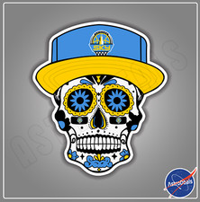 Chicago Sky Sugar Skull WNBA Basketball Logo Sticker Decal *Size: 3"-12"*