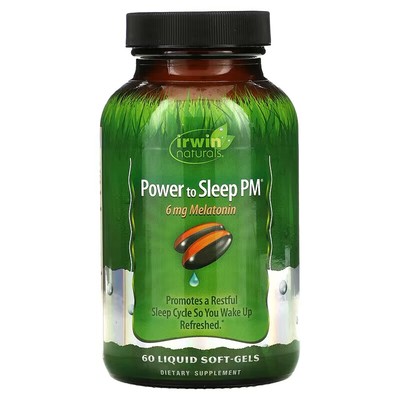 Irwin Naturals Power To Sleep Pm 6Mg Mel 60 Sgel - 6 Pack