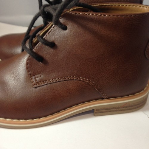 NEW Cat And Jack Filip Brown Boys Casual Dress Chukka Boots Shoes - Picture 3 of 6