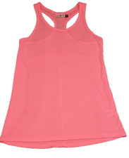 Coral SO Perfectly Soft/You Racer Back Tank Top Mesh Back Size XS 30" Poly/Rayon