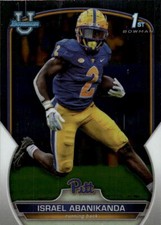 2022 Bowman University Chrome Israel Abanikanda #95 Pittsburgh Panthers