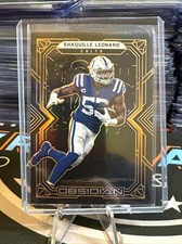 2022 Panini Obsidian #45 Shaquille Leonard Orange Etch #'d /75