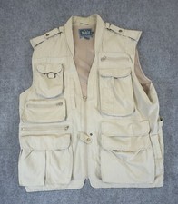 Woolrich Men's Medium Khaki Photography Hiking Fishing Vented Tactical Vest