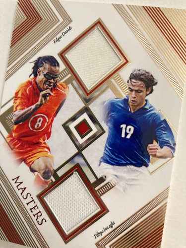 2022 FUTERA Edgar Davids Filipo Inzaghi Masters MA07 Game Used Dual Patch 01/05 - Picture 11 of 24