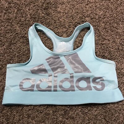 Adidas girls L Mint Polyester Blend Sports bra a18
