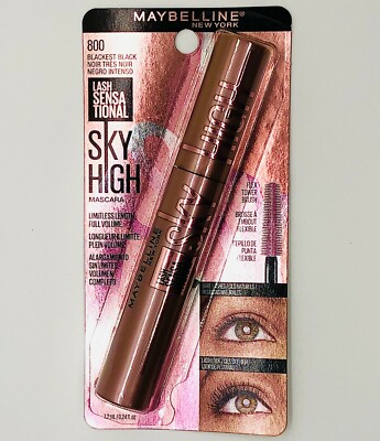 MAYBELLINE Lash Sensational SKY HIGH Mascara BLACKEST BLACK 800 ~ NEW & SEALED