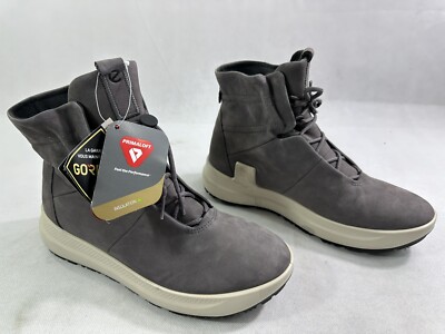Ecco Solice Yak Leather Goretex Boots Gravity Nubuck Women s 9-9.5 New READ