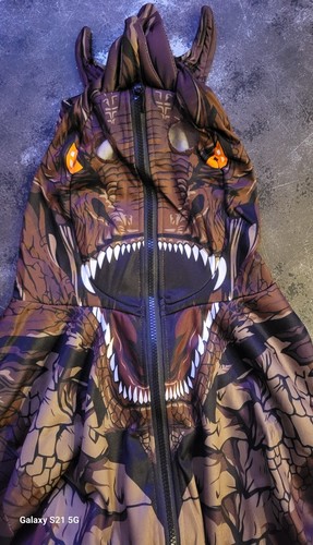 The Hobbit Smaug Adult Costume Hoodie JACKET X-Small Small Up To 36 Halloween XS - Picture 5 of 18