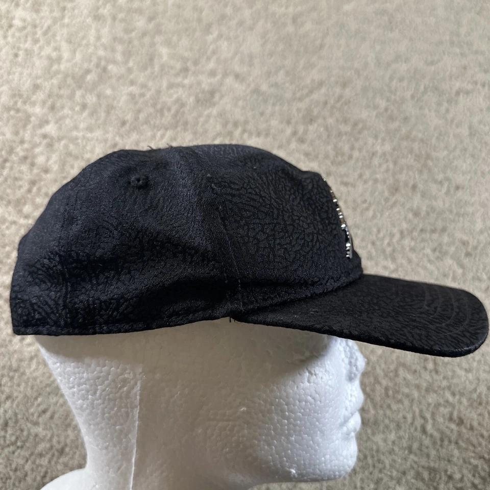 Gorra Jordan Gorra Niño Pequeño Negra Snapback Cemento Elefante Jumpman Logo Y2K Foto 2 de 4