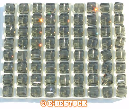 Perle Cube 8mm  8 mm cristal Swarovski 5601 - BLACK DIAMOND - 第 1/1 張圖片