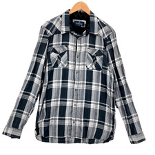 Buffalo by David Bitton Button-Up Shirt Size XL Men Plaid Long Sleeve w/ Pockets