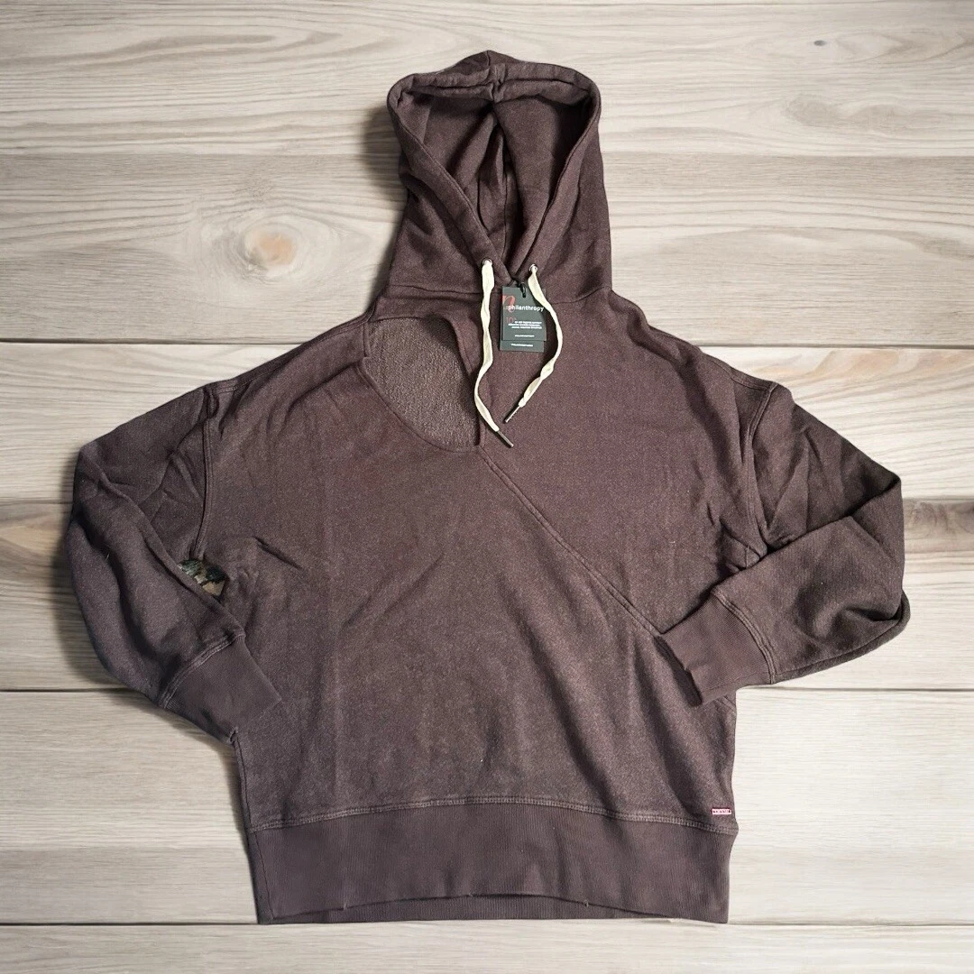 n:philanthropy Women’s Fran Hoodie Sweatshirt Chocolate Brown XS $168 MSRP