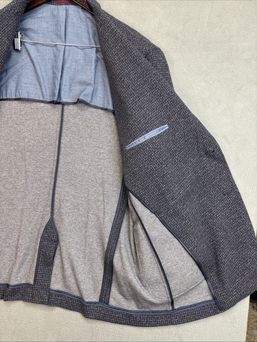 Johnston & Murphy Blazer Herren 2XL Blau 2 Knopf Sport Mantel Gefüttert 100% Baumwolle - Bild 7 von 13