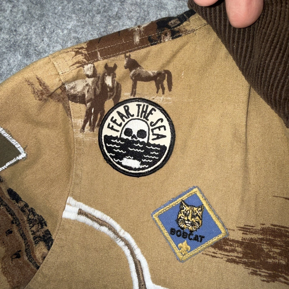 Camisa galope de colección para mujer mediana caballos pana parches únicos occidentales Foto 2 de 4