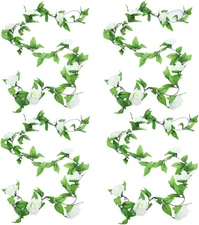 4 Pack 78Ft Artificial Rose Vines with Green Leaves Fake Flowers Plants Hanging 