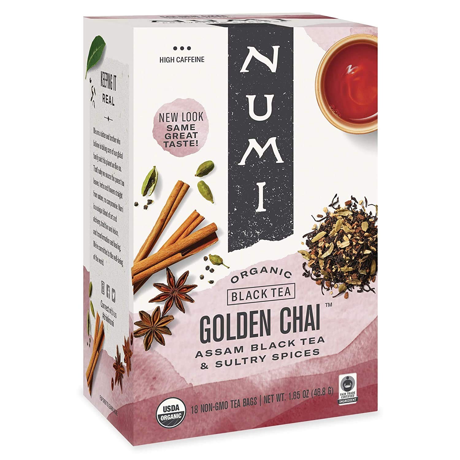 , 18 Tea Bags (pack Of 3), Assam Black Tea, Cardamom