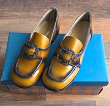 Jumping-Jacks Beverly Boys Gold Dress Loafer Buckle Square Toe US 10.5 15205