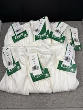 7 Pr VTG 635 Carole Full Brief Panties Sz 8 White 100 Cotton High Waist 80s USA