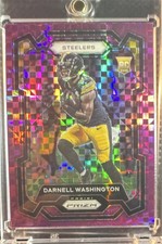2023 Panini Prizm Darnell Washington #384 Purple Checkerboard Rookie /49