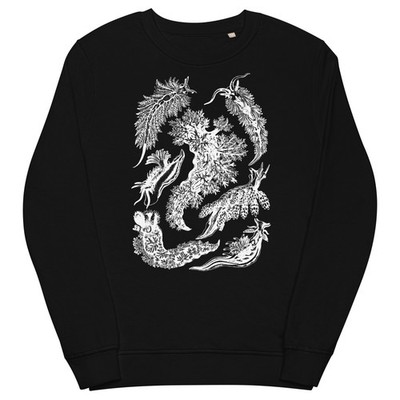 Ernst Haeckel Nudibranch Sea Slugs White Outline Only
