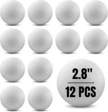 round Foam Balls for Crafts - 2.8-Inch White Craft Foam XPS for Arts Small Foa