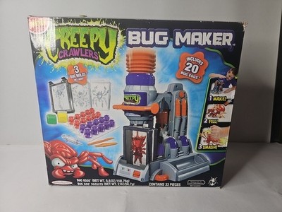 Creepy Crawlers BUG MAKER Toy Playset + Bug Eggs Refill CREATE-FILL-SMASH Read!