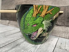 Dragon Ball Z Super Ramen Bowl Chopsticks 16 oz Dragon God Shenron Exclusive