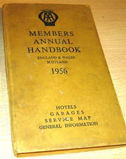 AA Members Annual Handbook 1956 - Autombile Association