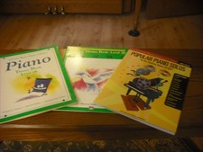 piano music books, used, from the Alfred piano book series, different levels