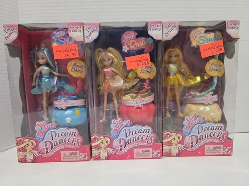 Sky Dancers Dream Dancers Lot Of 3 Poseable Jakk's Pacific 2006 New Sealed