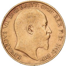 #1551177 Great Britain, Edward VII, 1/2 Sovereign, 1907, Gold, EF(40-45), KM:8