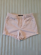 Aeropostale Women's High Waisted Pale Pink Midi Shorts - Size 0