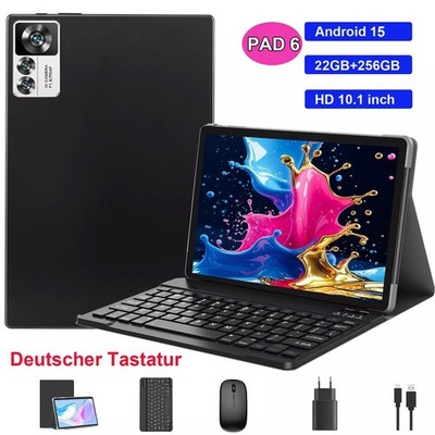 2025 Neu 10Zoll Tablet Android16 24GB RAM+256GB 8000mAh 4G LTE 2SIM 8MP+13MP GPS